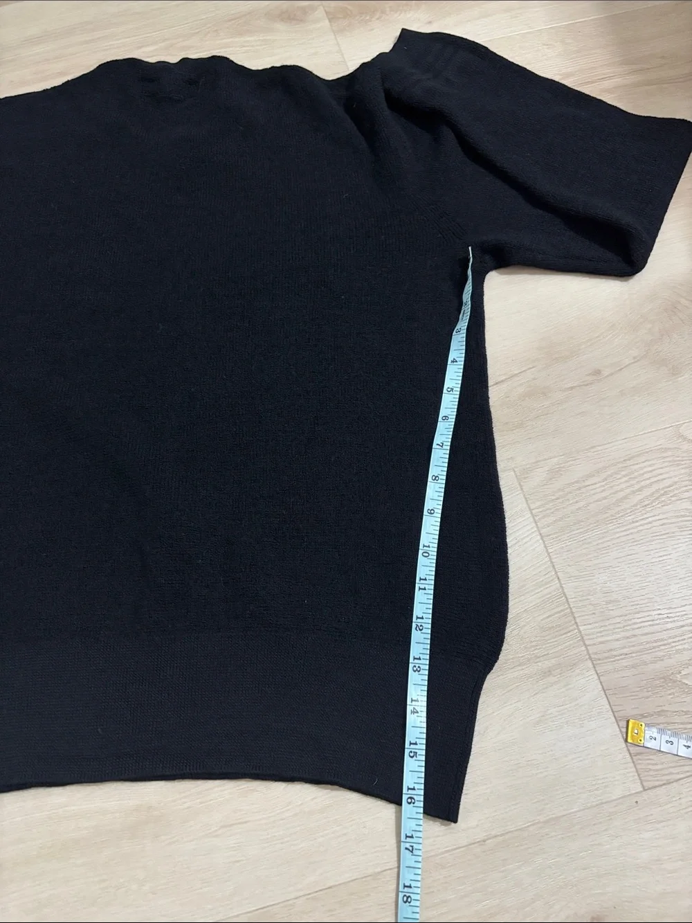 All Saints Men's Black Crewneck Sweater 100% merino L/ XL